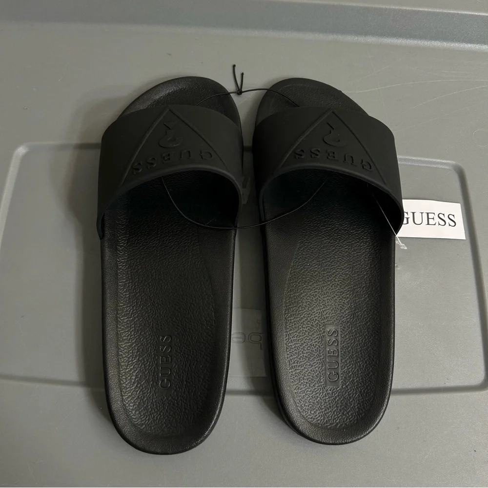 Guess Black Slide Sandals